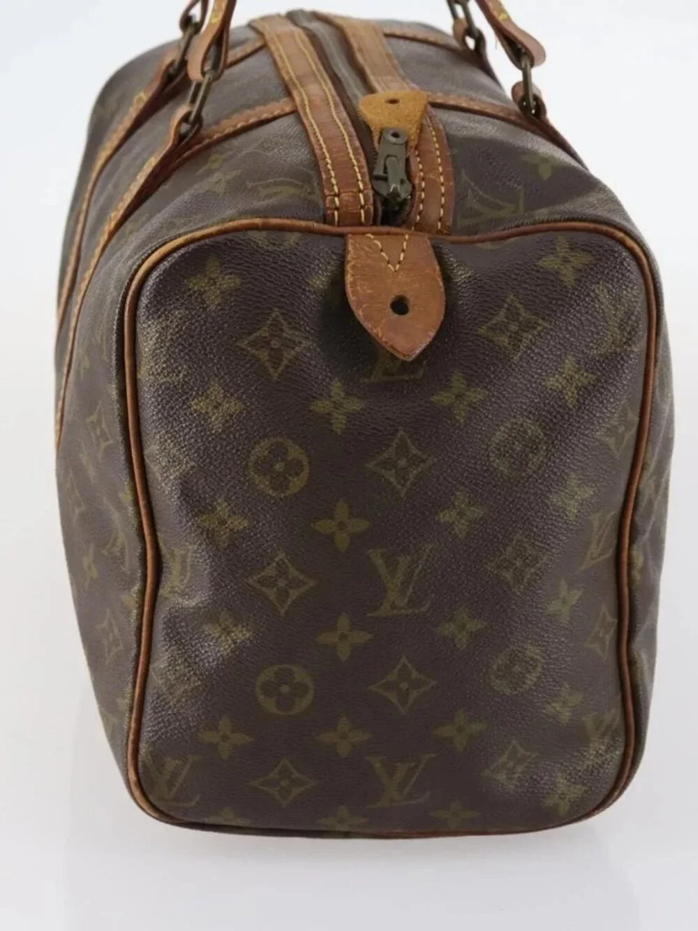 LOUIS VUITTON Monogram Sac Souple 35 Boston Bag M41626 LV Auth hk3035